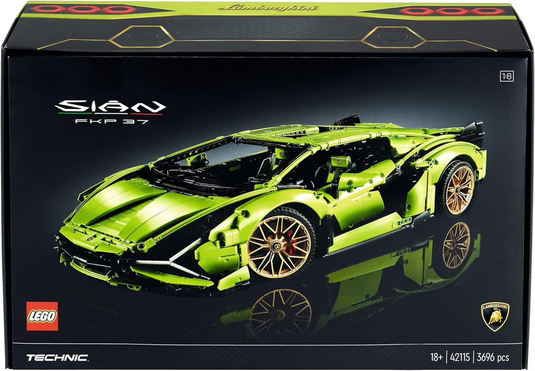 LEGO 42115 Technic Lamborghini Sián FKP 37 Rennwagen, Modell-Bauset für Erwachsene, Geschenkidee für