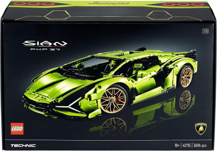 LEGO 42115 Technic Lamborghini Sián FKP 37 Rennwagen, Modell-Bauset für Erwachsene, Geschenkidee für