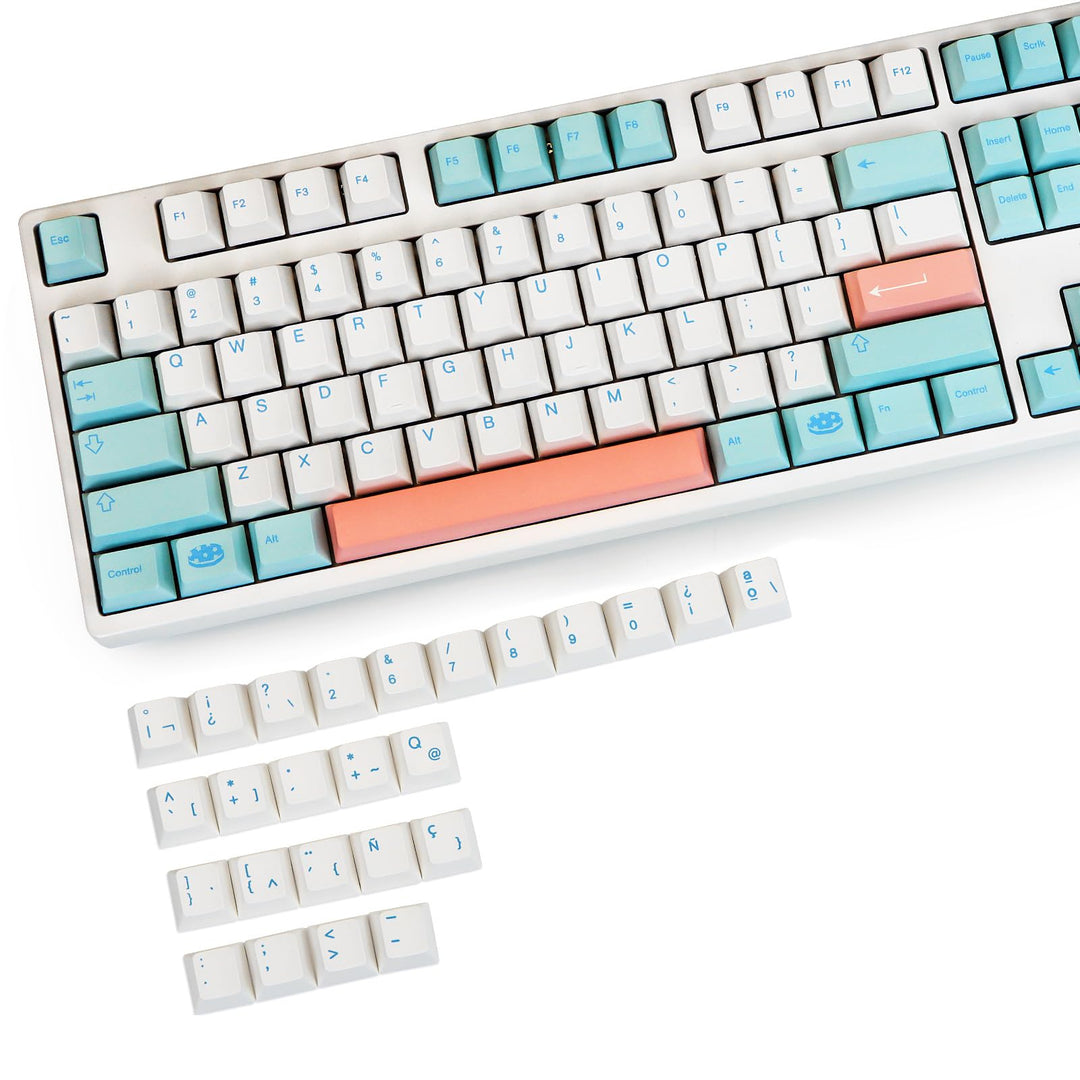 Noel GMK Tastenkappen, MOLGRIA PBT Cherry Profile Dye Sublimation Tastenkappen mit UK, DE, IT, FR, E