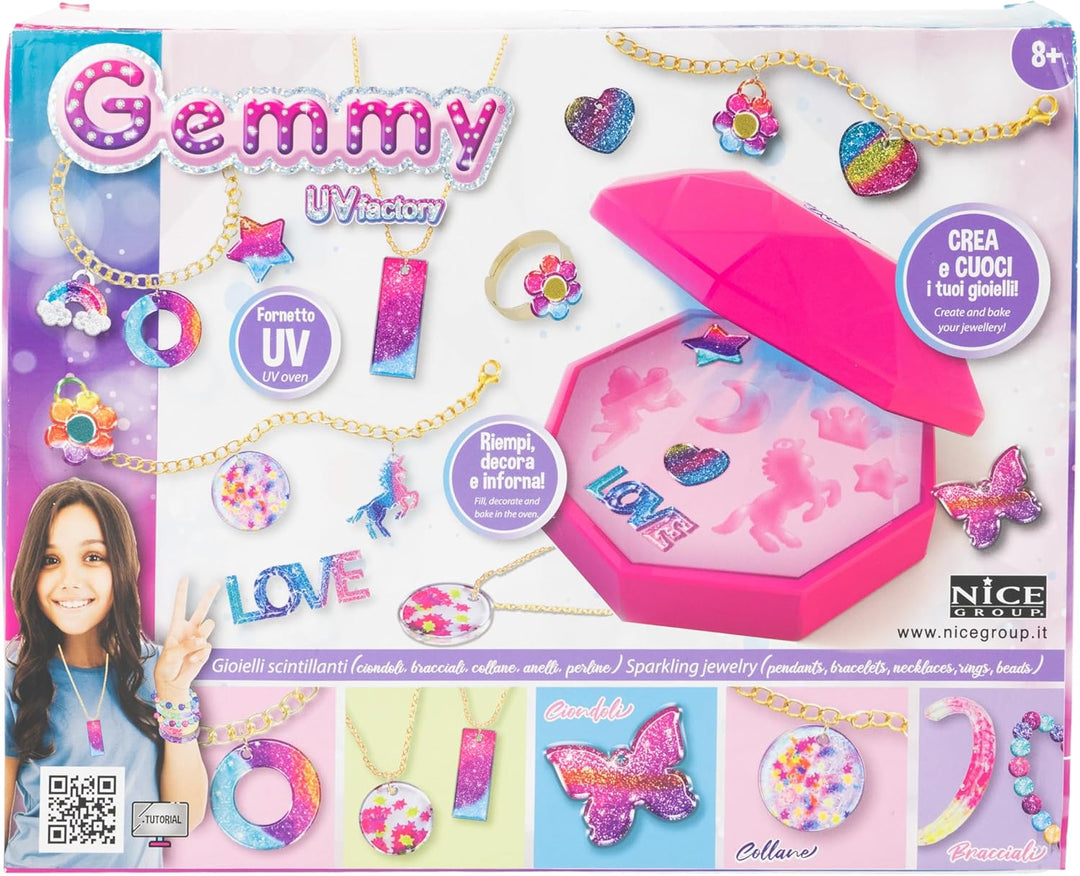 Nice - Gemmy UV-Fabrik-Set zum Erstellen oder Backen Ihres Lieblingsschmucks, mehrfarbig (83003)