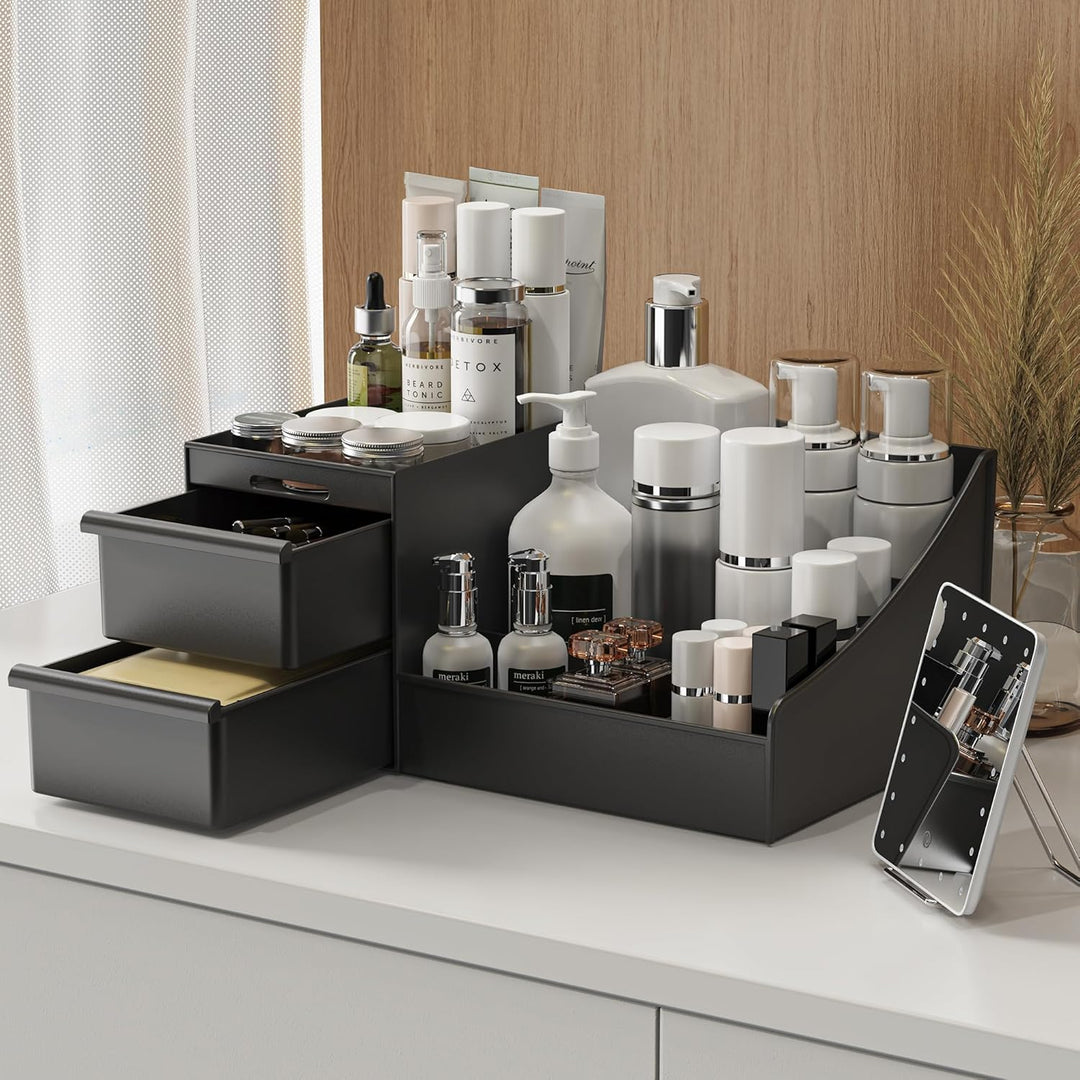 Make Up Kosmetik Organizer mit Schubladen, Makeup Organizer Aufbewahrung Kosmetikbox für Waschtische