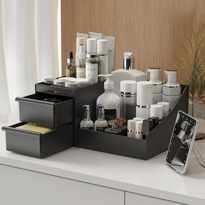 Make Up Kosmetik Organizer mit Schubladen, Makeup Organizer Aufbewahrung Kosmetikbox für Waschtische