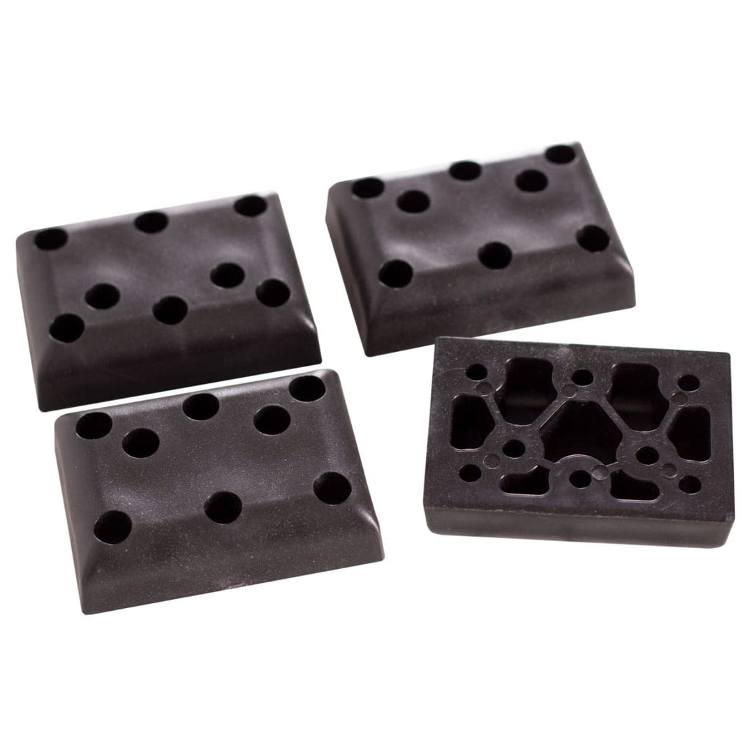 MR. DEKO® Strandkorb PE Gleiter 4er Set | Bodenabstandshalter Füsse für Möbel | Möbelfüsse Schraubba