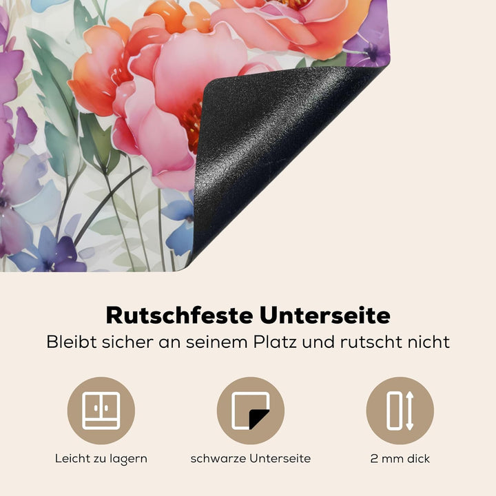 Herdabdeckplatte Einteilig Küche Herdabdeckung Induktionsfeld Ceranfeld Herdabdeckplatten Vinyl Matt