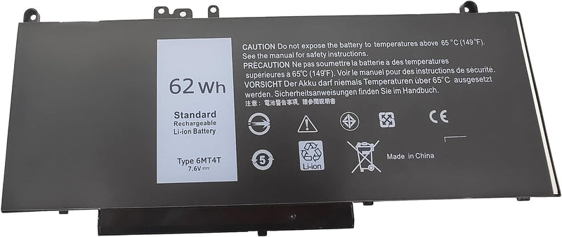 62Whr Laptop Akku für Dell 6MT4T 7V69Y, Latitude E5570 E5470, TXF9M 79VRK 07V69Y 451-BBUQ Batterie,