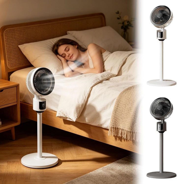 Standventilator für Schlafzimmer, 2026 Verbesserter Ganzraum-Luftzirkulator, 30 dB leises DC-Motorkü