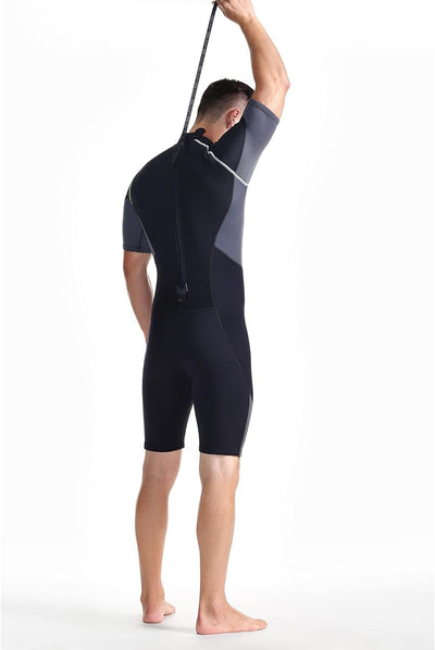 ZCCO Herren Shorty Neoprenanzüge 1,5 mm Premium Neopren-Reissverschluss Kurzarm zum Tauchen, Speerfi
