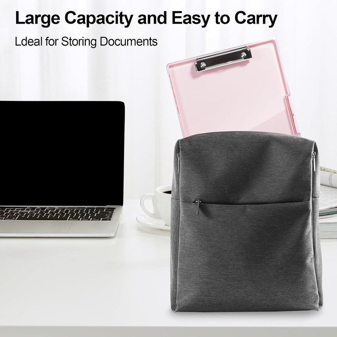 FRETONBA Klemmbrett a4 mit Aufbewahrungsfach, Rosa Kunststoff-Klemmbrett, Leichtes Zwischenablage, T