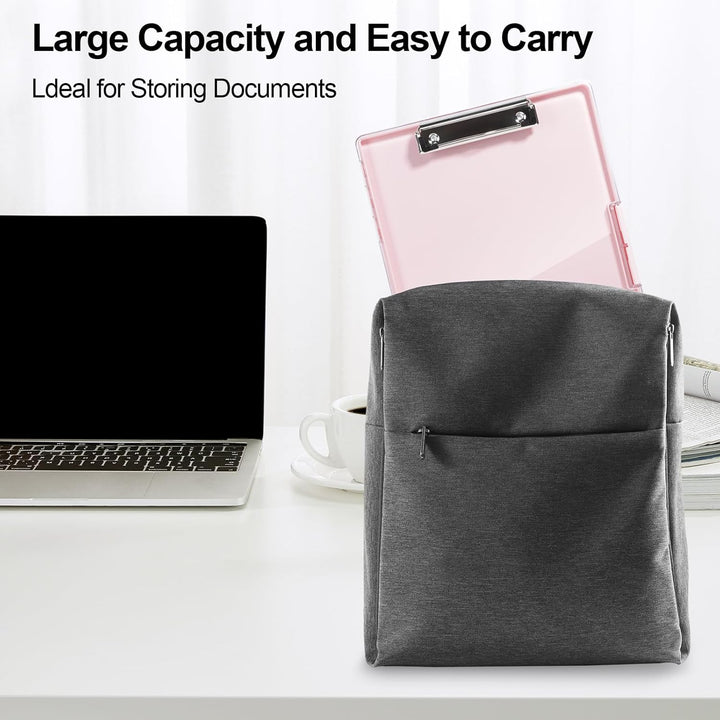 FRETONBA Klemmbrett a4 mit Aufbewahrungsfach, Rosa Kunststoff-Klemmbrett, Leichtes Zwischenablage, T