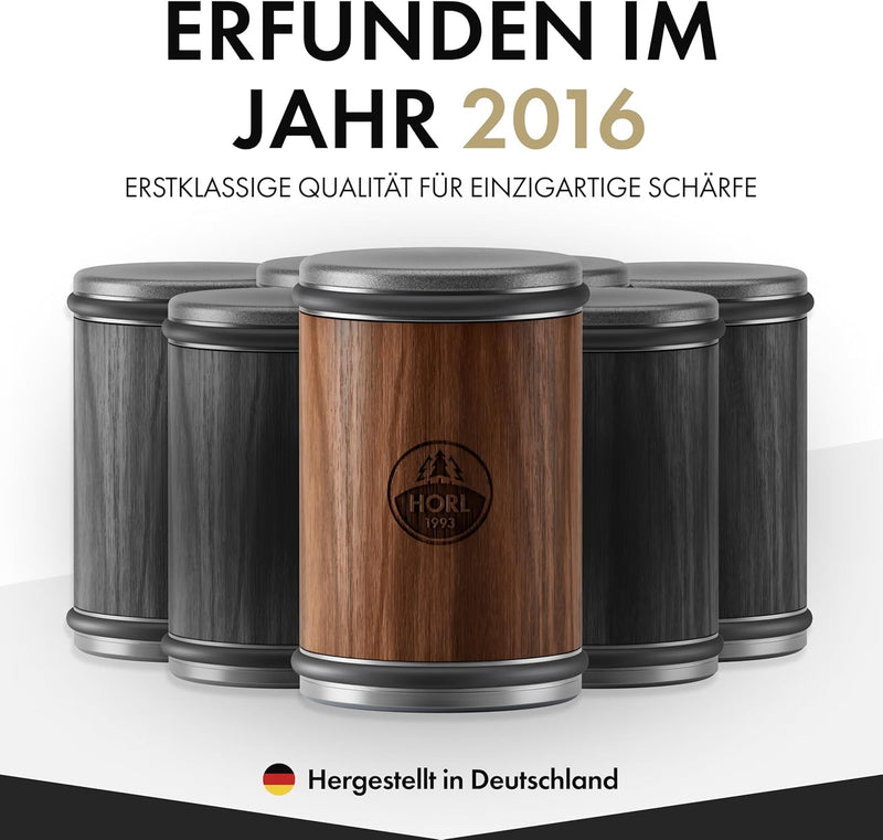 Horl 2 Rollschleifer Nussbaum & Magnetschleiflehre Walnuss, Walnuss