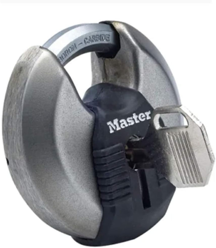 Master Lock LKM40 Vorhängeschlösser mit Schlüssel, Schwarz, Edelstahl, Small 1er-Pack Small, 1er-Pac