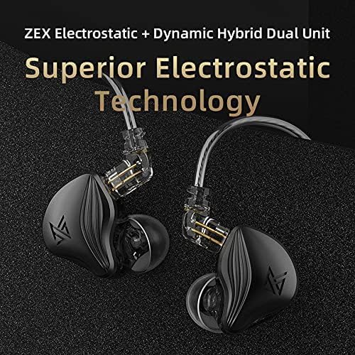Yinyoo KZ ZEX IEM Kopfhörer, HiFi-In-Ear-Monitor mit 1 elektrostatischem Treiber und 1 dynamischem T