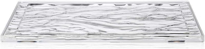 Kartell 01200B4 Dune Tablett, Plastik, Kristall, 46 x 32 x 2,5 cm Piccolo Cristallo, Piccolo Cristal