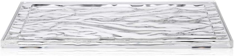 Kartell 01200B4 Dune Tablett, Plastik, Kristall, 46 x 32 x 2,5 cm Piccolo Cristallo, Piccolo Cristal