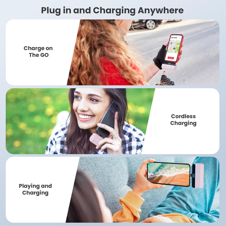Feob Mini Power Bank 5200mAh für iPhone 17/16/15 Serie, PD 3A Schnellladung Powerbank USB C Externer
