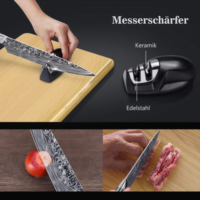 MOSFiATA Kochmesser, Küchenmesser Fleischmesser Profi Chefmesser 20CM Allzweckmesser aus EN.4116 Deu