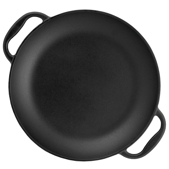 BBQ-Toro traditionelle Paella Pfanne für 6 Personen | Ø 36 cm | Gusseisen Grillpfanne mit Griffen |