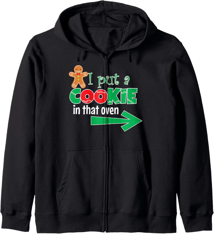 Cookie in That Oven Christmas Pregnancy Announcement Dad Kapuzenjacke