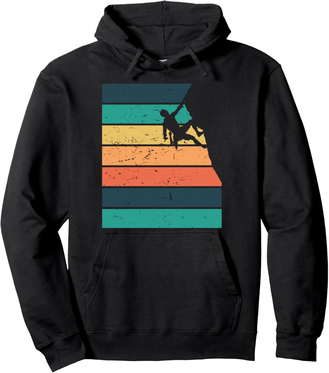 Klettern Retro Hintergrund Pullover Hoodie