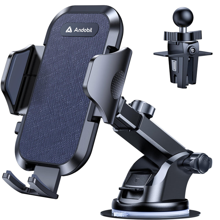 andobil Handyhalterung Auto [2025 Neueste Saugnapf] 3 in 1 Saugnapf & Lüftung Halter Universale KFZ