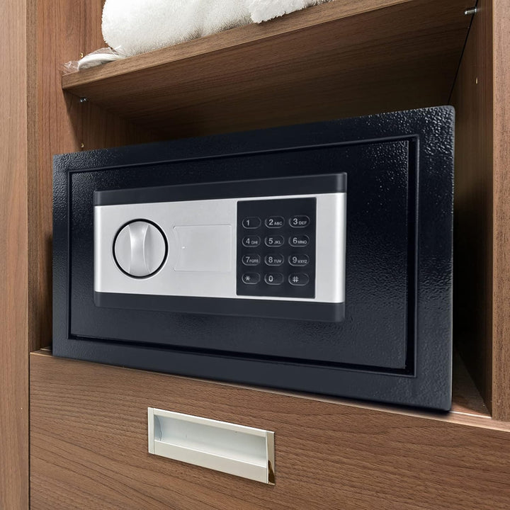 HENGMEI Safe Tresor, 22L Elektronischer Wandtresor, Möbeltresor Geldkassette Tresor Feuerfest Wasser