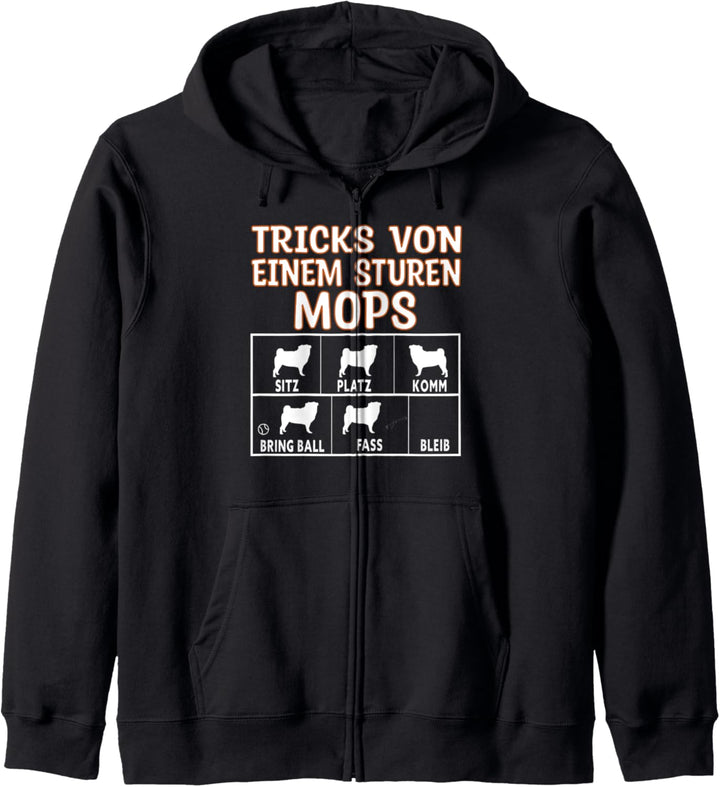 Tricks von einem sturen Mops - Mops Besitzer Mops Kapuzenjacke