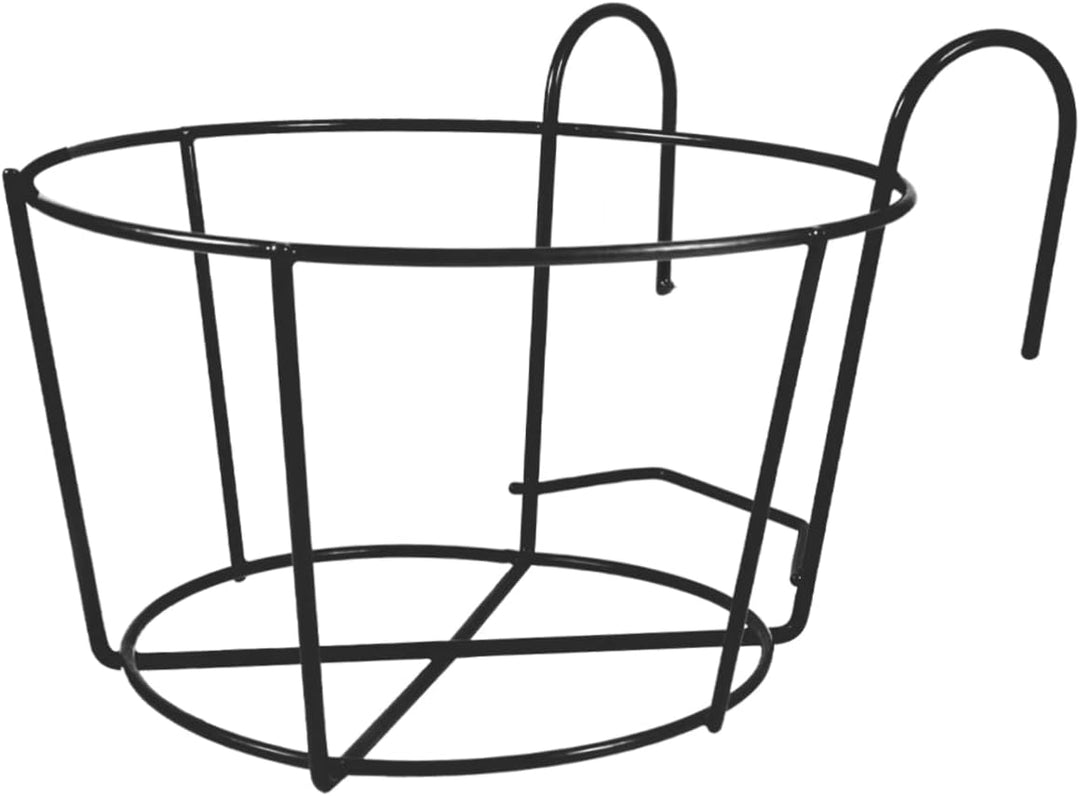 Happyyami 2 Stück Schwarze Metallbügel Metallregalhalterungen Pflanzentöpfe Blumentopfbügel Schiene