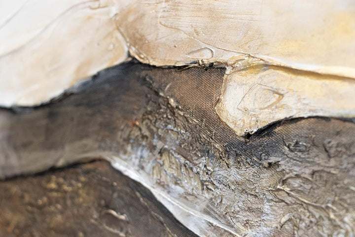 YS-Art Abstrakt XXL Acryl Gemälde auf Leinwand mit Rahmen kühler Leopardentraum handgemalt Wandbilde