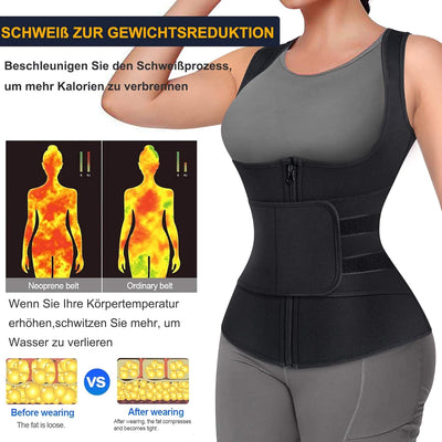 Bingrong Damen Sauna Bauchweggürtel Schwitzgürtel Taille Trimmer Korsett Taillenformer Fitness Waist