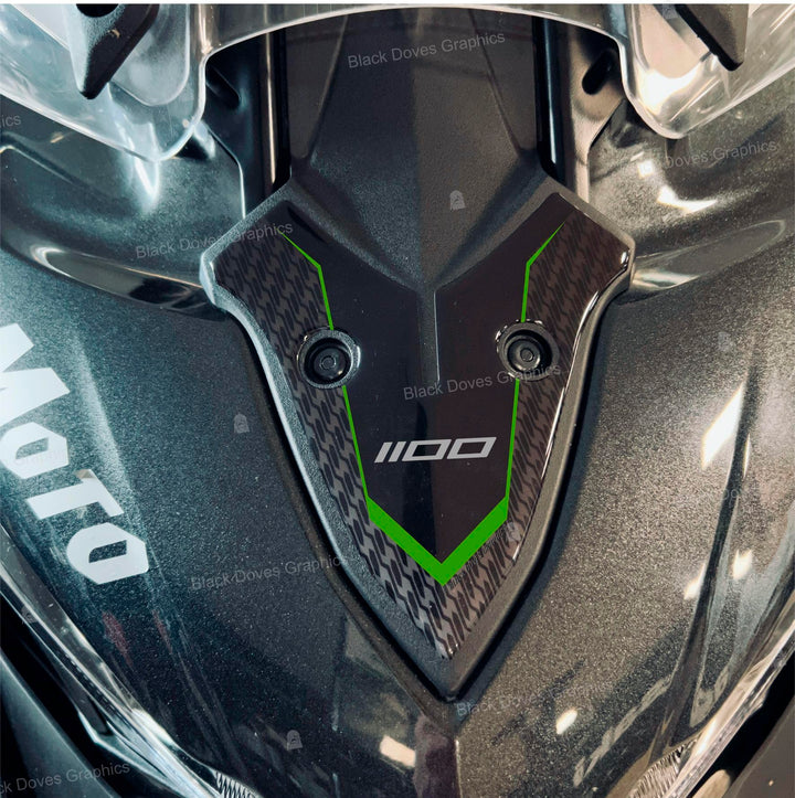 Harzbeschichtete 3D-Aufkleber kompatibel mit/Ersatz für Kawasaki Versys 1100 SE 2025 Metallic Graphi