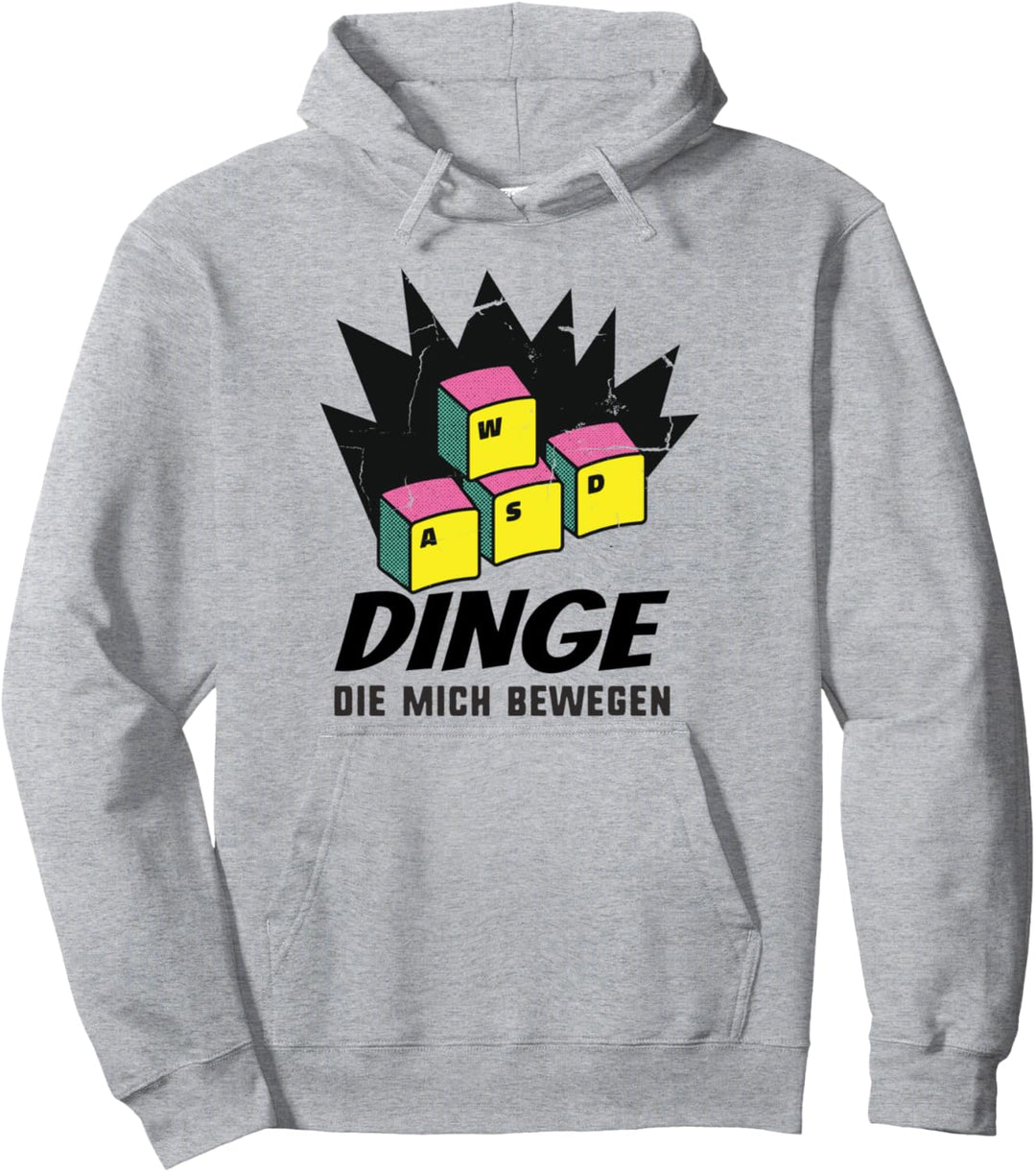 Dinge die mich bewegen WASD Retro Tastatur Konsole Gaming Pullover Hoodie