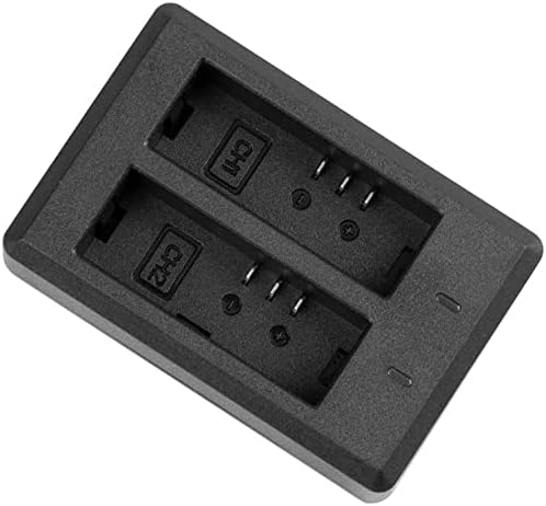 AKASO Action Cam Akku Ladegerät, 2 x 1350 mAh Akku, mit LED Micro USB Doppelloch Ladegerät für Actio