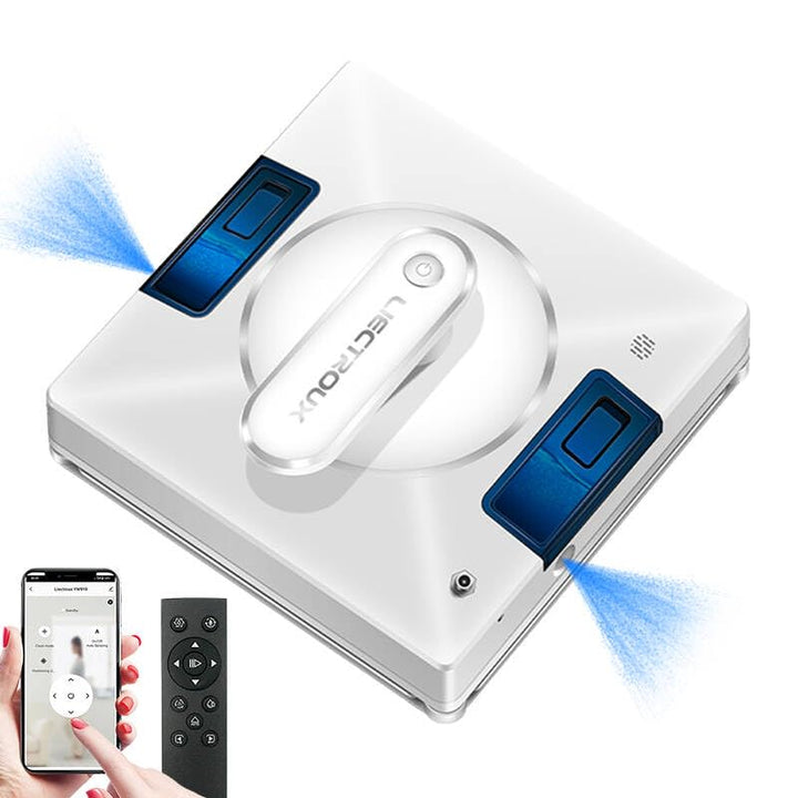 LIECTROUX Fensterwischroboter YW509, Doppelter Wasserspray, Lasersensor, Fallschutz, Kompatibel mit