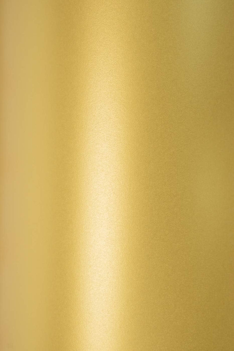 Netuno 100x Bastel-Papier Gold DIN A4 210x 297 mm 125g Sirio Pearl Aurum Druckerpapier Schimmer Perl