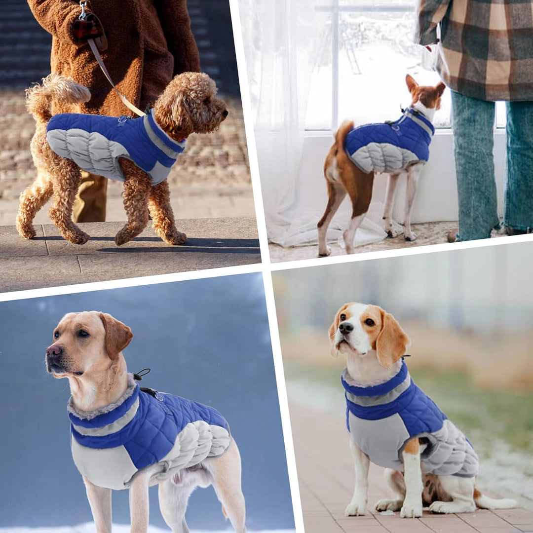 PUMYPOREITY Hundemantel Winter, Wasserdicht Hundejacken Grosse Hunde Weste Warm Winddicht Hundejacke