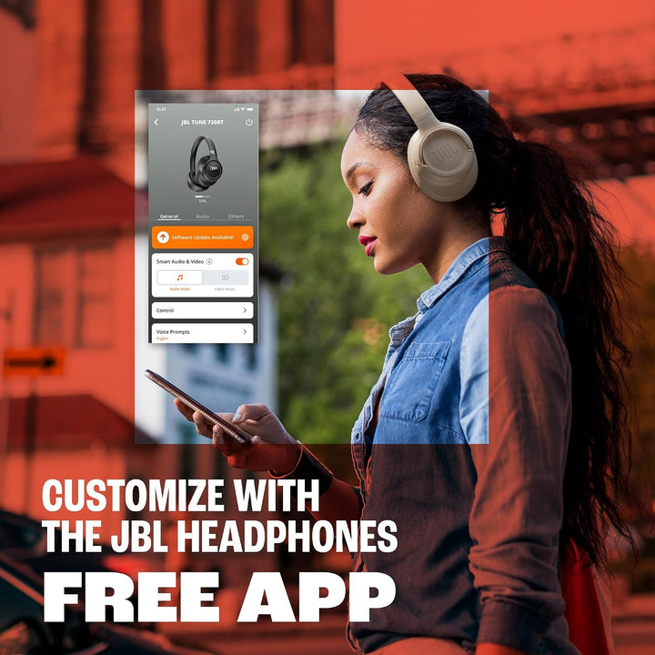 JBL Tune 730 BT Wireless Over-Ear-Kopfhörermit JBL Pure Bass Sound, Bis zu 76 Stunden Musikwiedergab