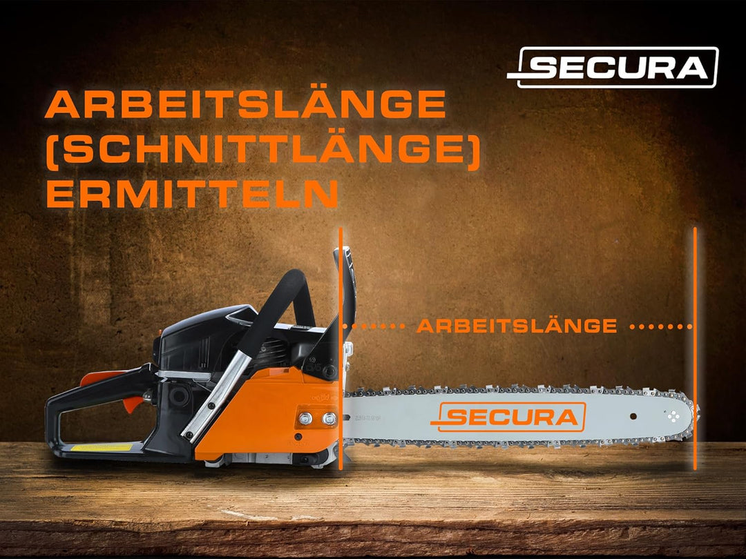 SECURA 4x Sägekette 325 1,5mm 64 TG 38cm kompatibel mit Husqvarna Makita Dolmar Motorsägen