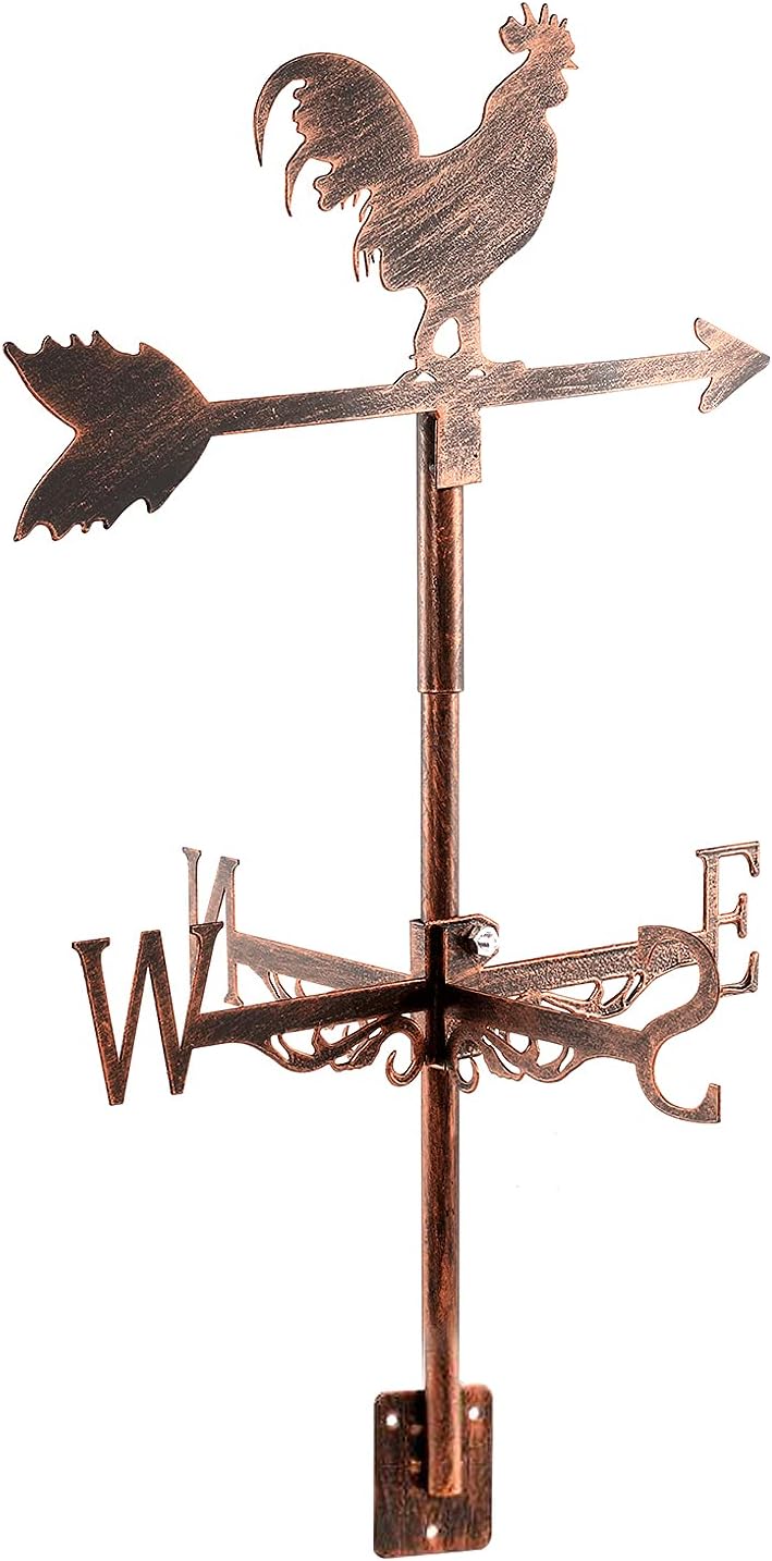 Dyna-Living Wetterhahn Windfahne Weather Cock Wetterfahnen Weather Vane Metall Cockerel Weathervane