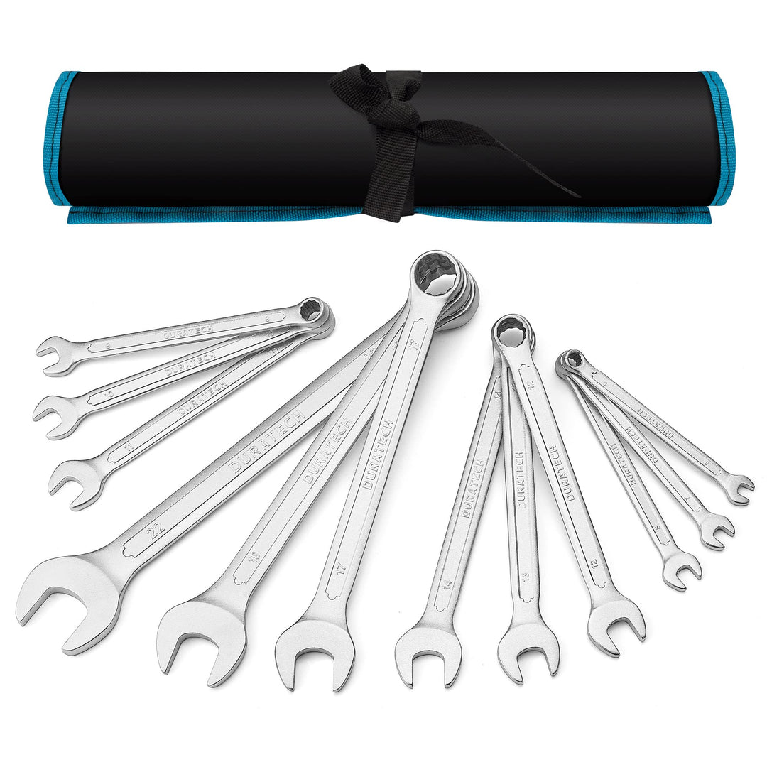DURATECH Ringmaulschlüssel Set Gabelringschlüssel-Satz, 12-teilig Set, SW 6-22mm, DIN 3113, Chrom-Va