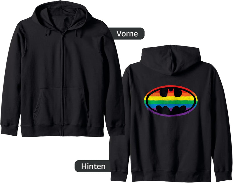 Batman Pride Rainbow Logo Kapuzenjacke