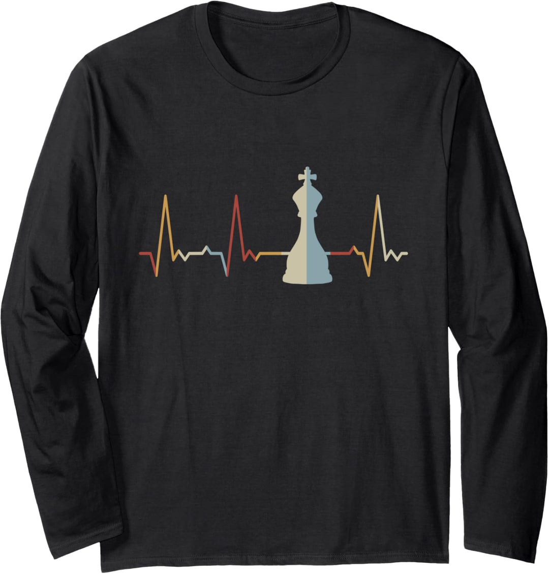 Herzschlag König Schach Langarmshirt