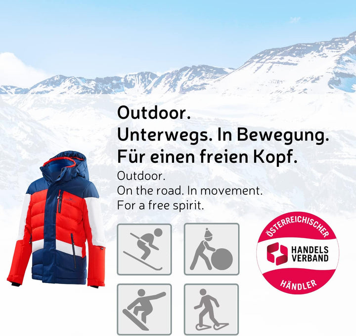 Black Crevice Kinder Skijacke I Kinder-Skijacke in verschiedenen Farben & Grössen I wind- & wasserdi