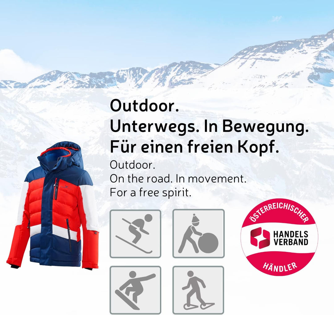 Black Crevice Kinder Skijacke I Kinder-Skijacke in verschiedenen Farben & Grössen I wind- & wasserdi