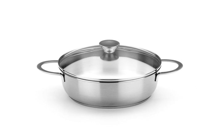 BRA Ancora | Bräter, Edelstahl 18/10, Mit Glasdeckel | Für alle Herdarten einschliesslich Induktion