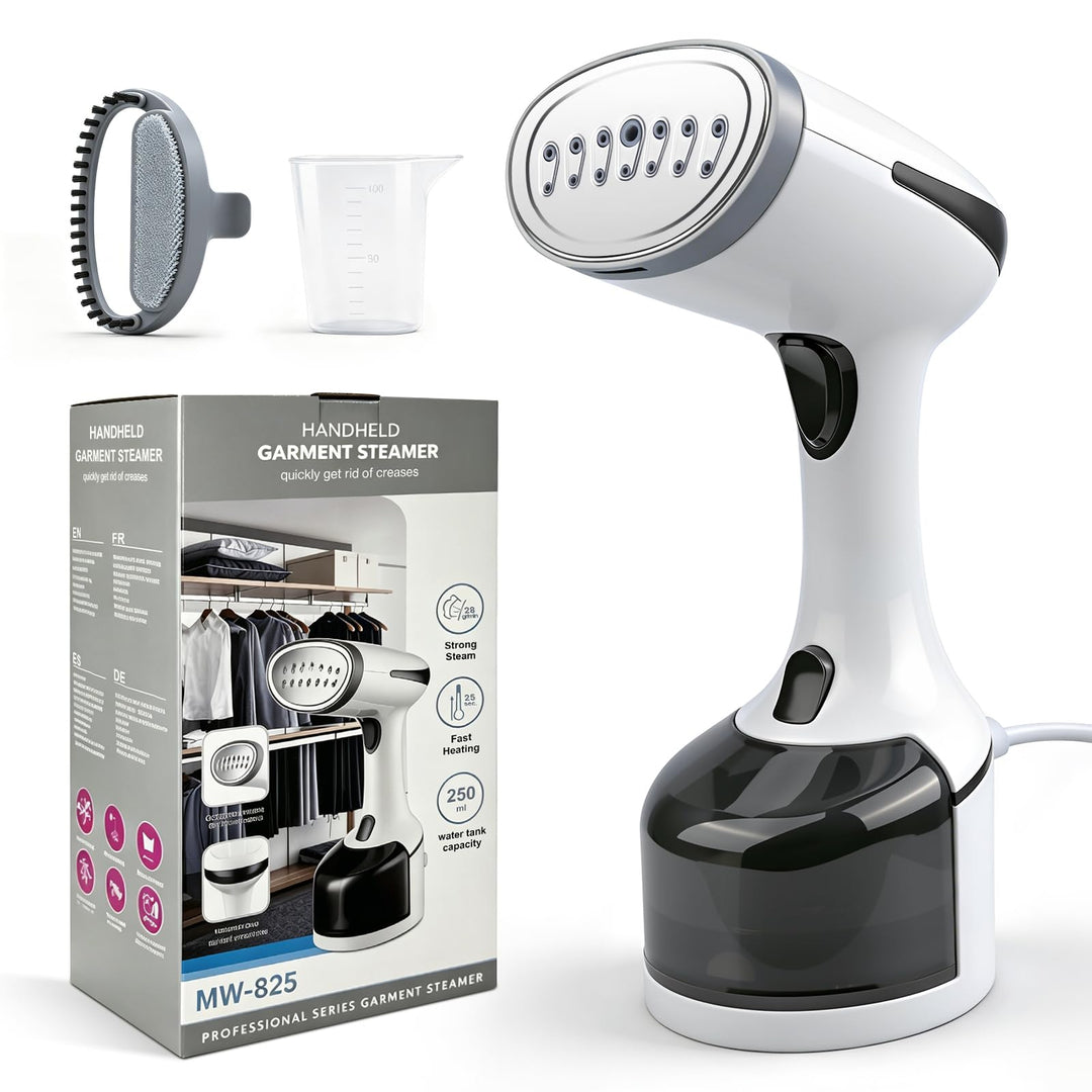 Cadrim Steamer Dampfglätter 1600W, 250ml Wassertank Tragbarer Dampfbügler mit 3 Dampfstufen, Steamer