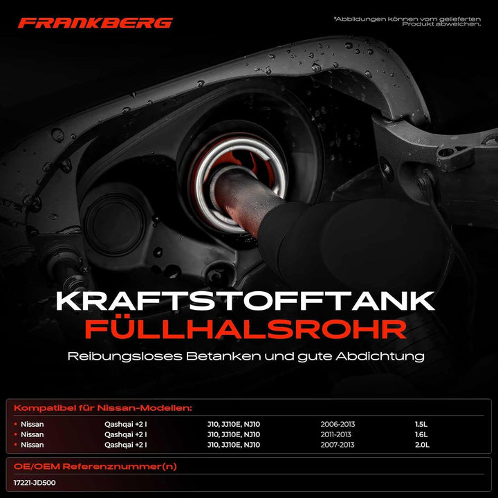 Kraftstoffeinfüllrohr Einfüllstutzen für Qashqai +2 I J10 JJ10 1.5L 1.6L 2.0L Diesel 2007-2013 17221