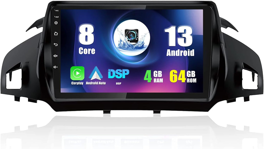 8Core 4G+64G CAEMCHO Android 13 Autoradio für Ford Kuga/Escape 2013-2019 mit Navi Carplay Android Au