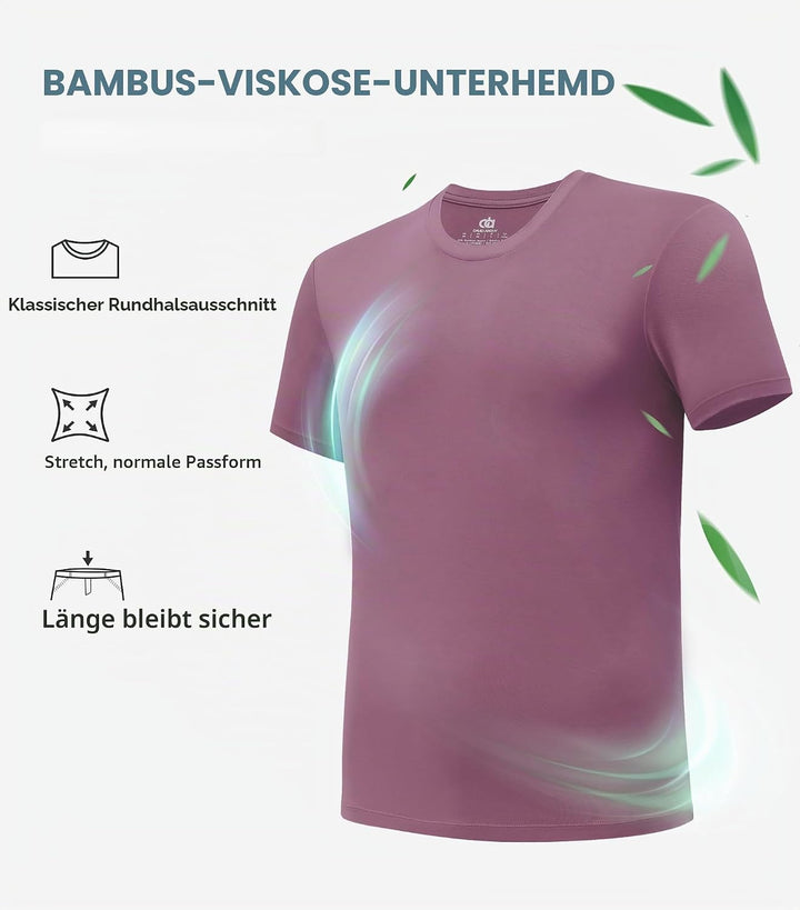 DAVID ARCHY Herren Unterhemden mit V Ausschnitt aus Supima Baumwolle Business Weich Kurzarm 3er Pack