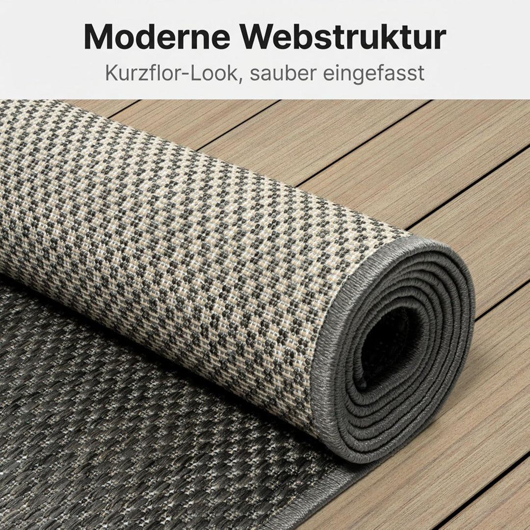 the carpet Mistra - robuster Outdoor Teppich, modern, Wetterfest & UV-beständig, für Balkon, Terrass