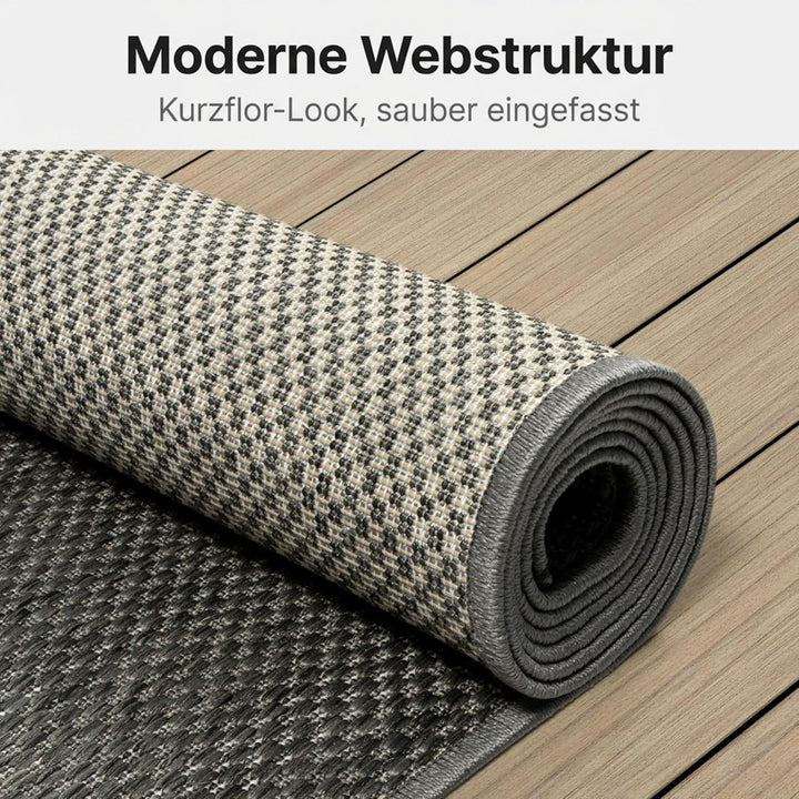 the carpet Mistra - robuster Outdoor Teppich, modern, Wetterfest & UV-beständig, für Balkon, Terrass
